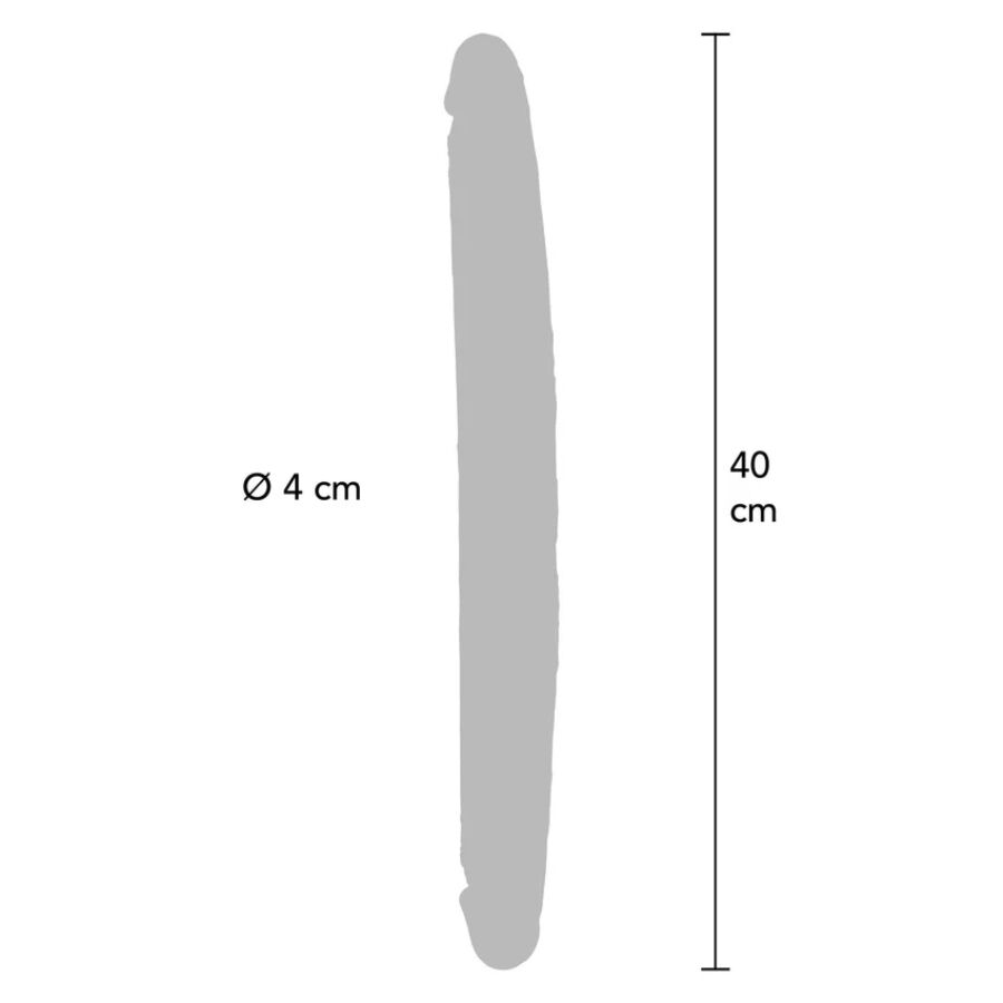GET REAL - DILDO IN SILICONE A DOPPIA ESTREMITÀ CARAMELLO 40 CM - GET REAL | Lingerie Harness Boutique
