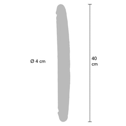 GET REAL - DILDO IN SILICONE A DOPPIA ESTREMITÀ CARAMELLO 40 CM - GET REAL | Lingerie Harness Boutique