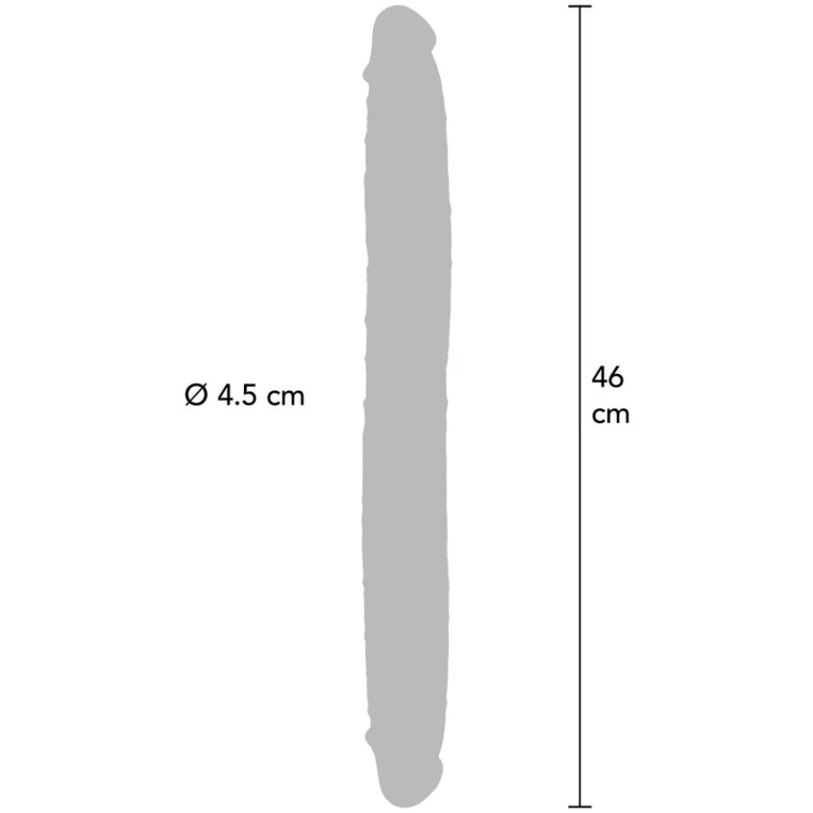 GET REAL - DILDO IN SILICONE A DOPPIA ESTREMITÀ CARAMELLO 46 CM - GET REAL | Lingerie Harness Boutique