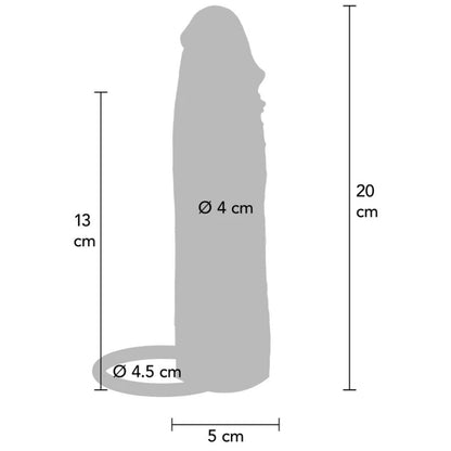 GET REAL - HYDRATED SKIN GUAINA PER PENE IN SILICONE CARAMELLO 20 CM - GET REAL | Lingerie Harness Boutique