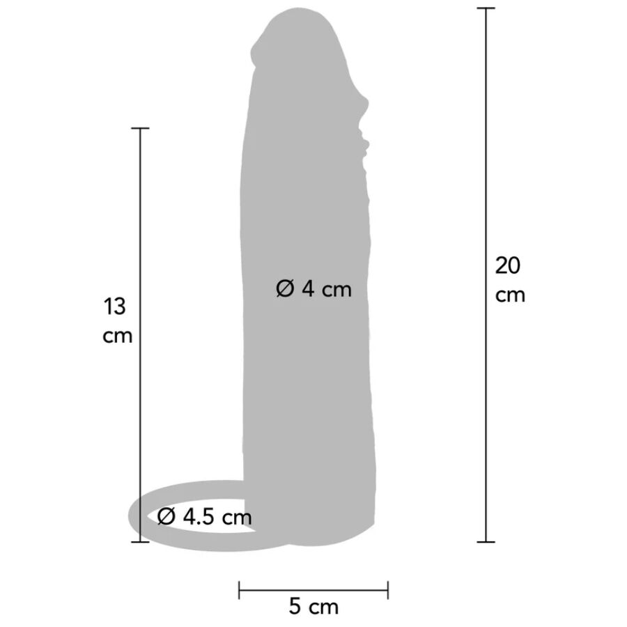 GET REAL - HYDRATED SKIN GUAINA PER PENE IN SILICONE CARAMELLO 20 CM - GET REAL | Lingerie Harness Boutique