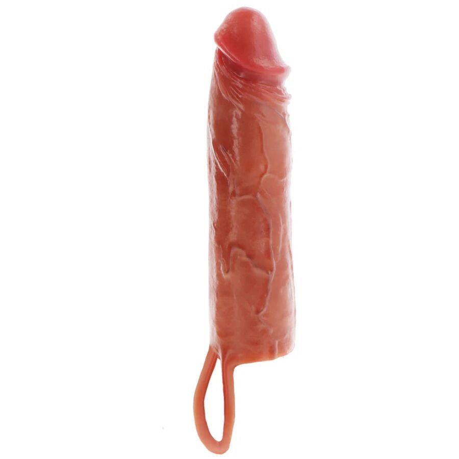 GET REAL - HYDRATED SKIN GUAINA PER PENE IN SILICONE CARAMELLO 20 CM - GET REAL | Lingerie Harness Boutique