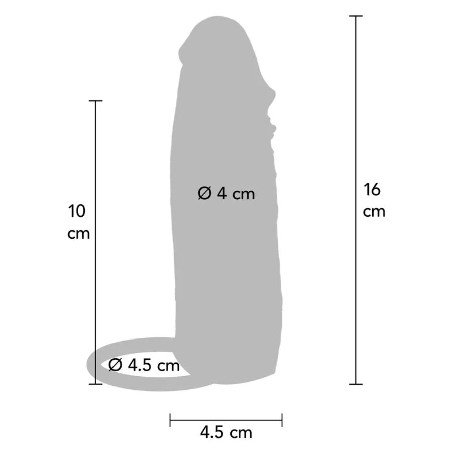 GET REAL - GUAINA VIBRANTE PER PENE IN SILICONE PER PELLE IDRATATA CARAMELLO 16 CM - GET REAL | Lingerie Harness Boutique