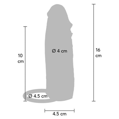 GET REAL - GUAINA VIBRANTE PER PENE IN SILICONE PER PELLE IDRATATA CARAMELLO 16 CM - GET REAL | Lingerie Harness Boutique