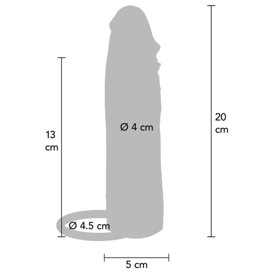 GET REAL - GUAINA VIBRANTE PER PENE IN SILICONE PER PELLE IDRATATA CARAMELLO 20 CM - GET REAL | Lingerie Harness Boutique