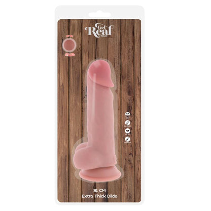 GET REAL - PENE REALISTICO DELUXE CON TESTICOLI EXTRA SPESSI 31 CM - GET REAL | Lingerie Harness Boutique