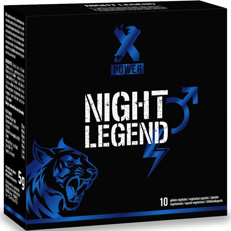 XPOWER - NIGHT LEGEND STIMOLANTE AD AZIONE RAPIDA PER EREZIONE E PRESTAZIONI 10 CAPSULE - XPOWER | Lingerie Harness Boutique