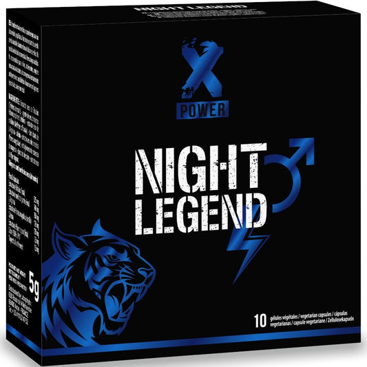 XPOWER - NIGHT LEGEND STIMOLANTE AD AZIONE RAPIDA PER EREZIONE E PRESTAZIONI 10 CAPSULE - XPOWER | Lingerie Harness Boutique