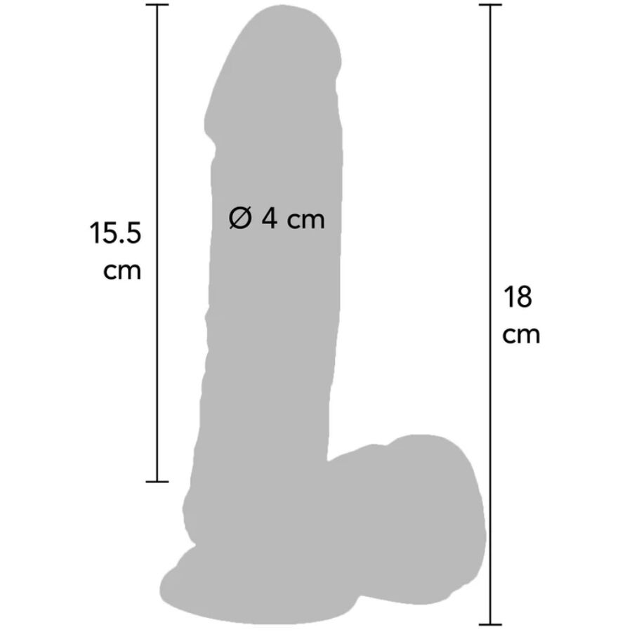 GET REAL - DILDO 18 CM CON VIBRATORE PER SFERE - GET REAL | Lingerie Harness Boutique