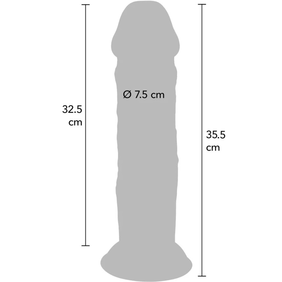 GET REAL - DONG DELUXE IN TPE A DOPPIA DENSITÀ 35,5 CM - GET REAL | Lingerie Harness Boutique