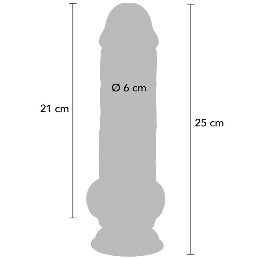GET REAL - PENE REALISTICO DELUXE CON TESTICOLI EXTRA SPESSI 25 CM - GET REAL | Lingerie Harness Boutique