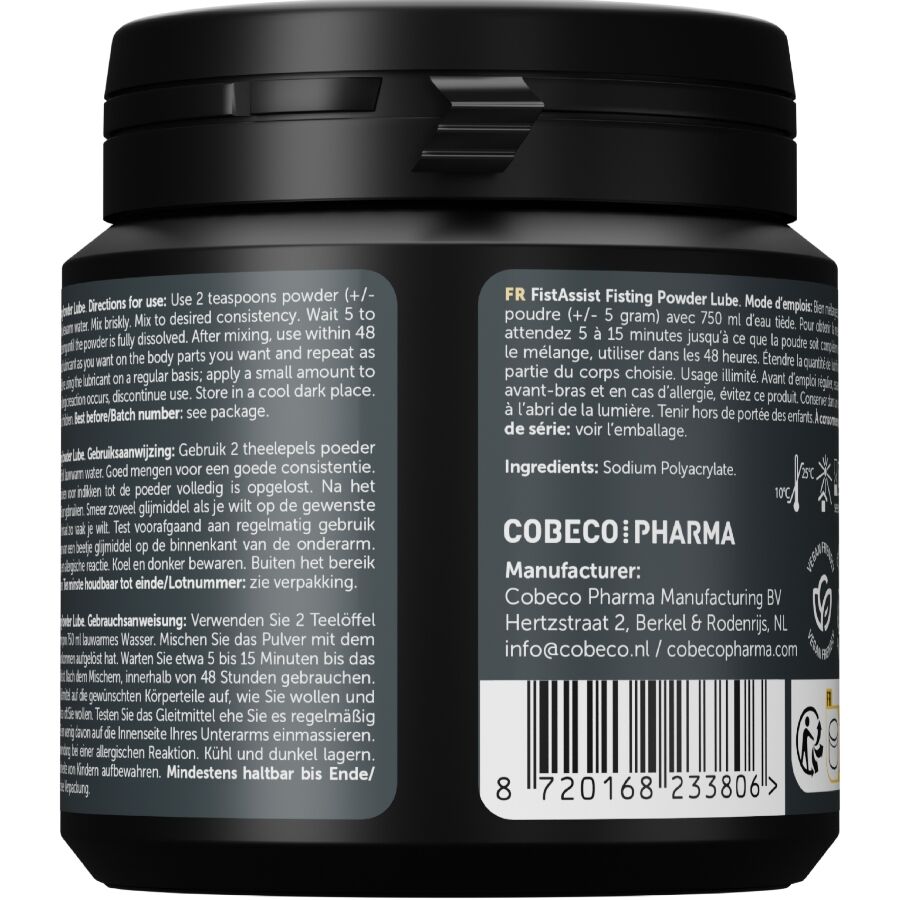 COBECO - FIST ASSIST POWDER LUBE 135 GR - COBECO - FIST ASSIST | Lingerie Harness Boutique