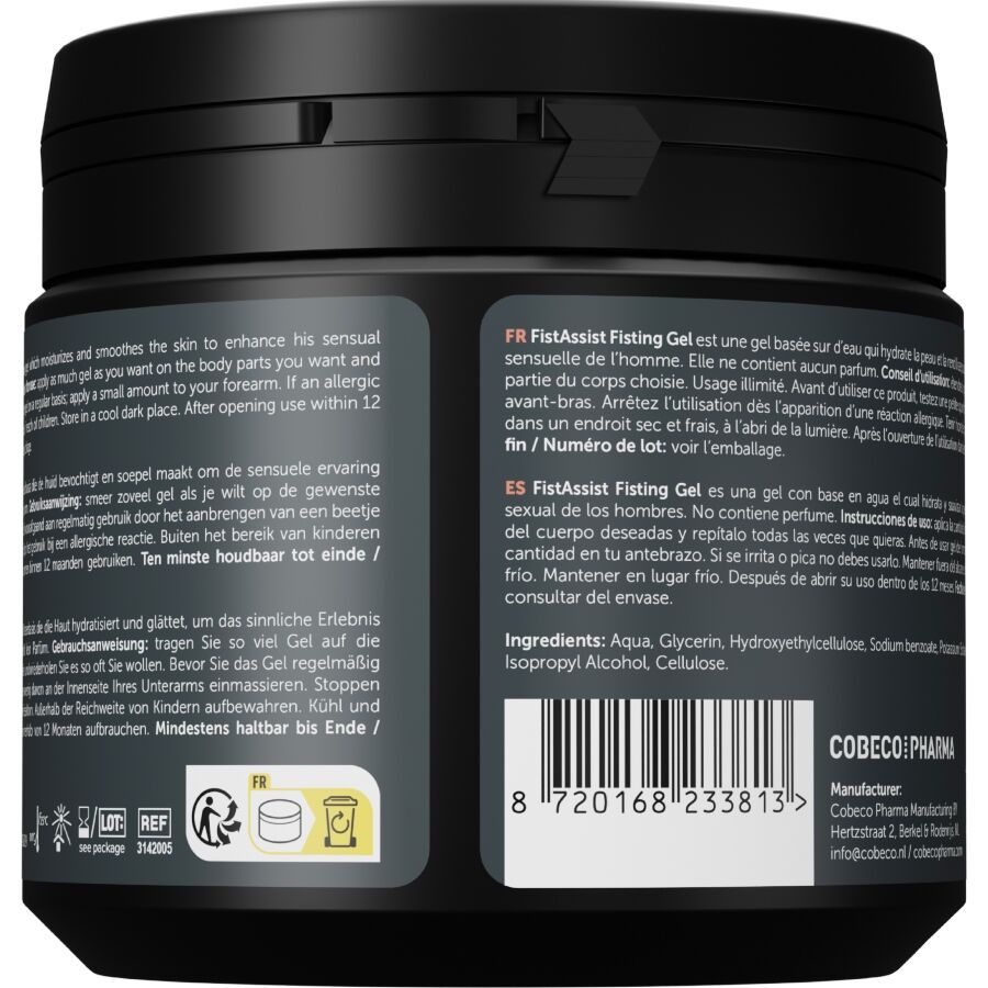 COBECO - FIST ASSIST FISTING GEL EXTRA-DENSO A BASE D'ACQUA 500 ML - COBECO - FIST ASSIST | Lingerie Harness Boutique