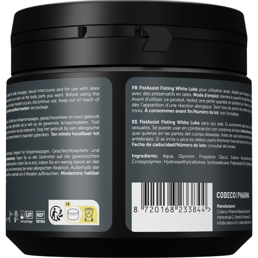 COBECO - FIST ASSIST LUBE BIANCO EXTRA-DENSO 500 ML - COBECO - FIST ASSIST | Lingerie Harness Boutique