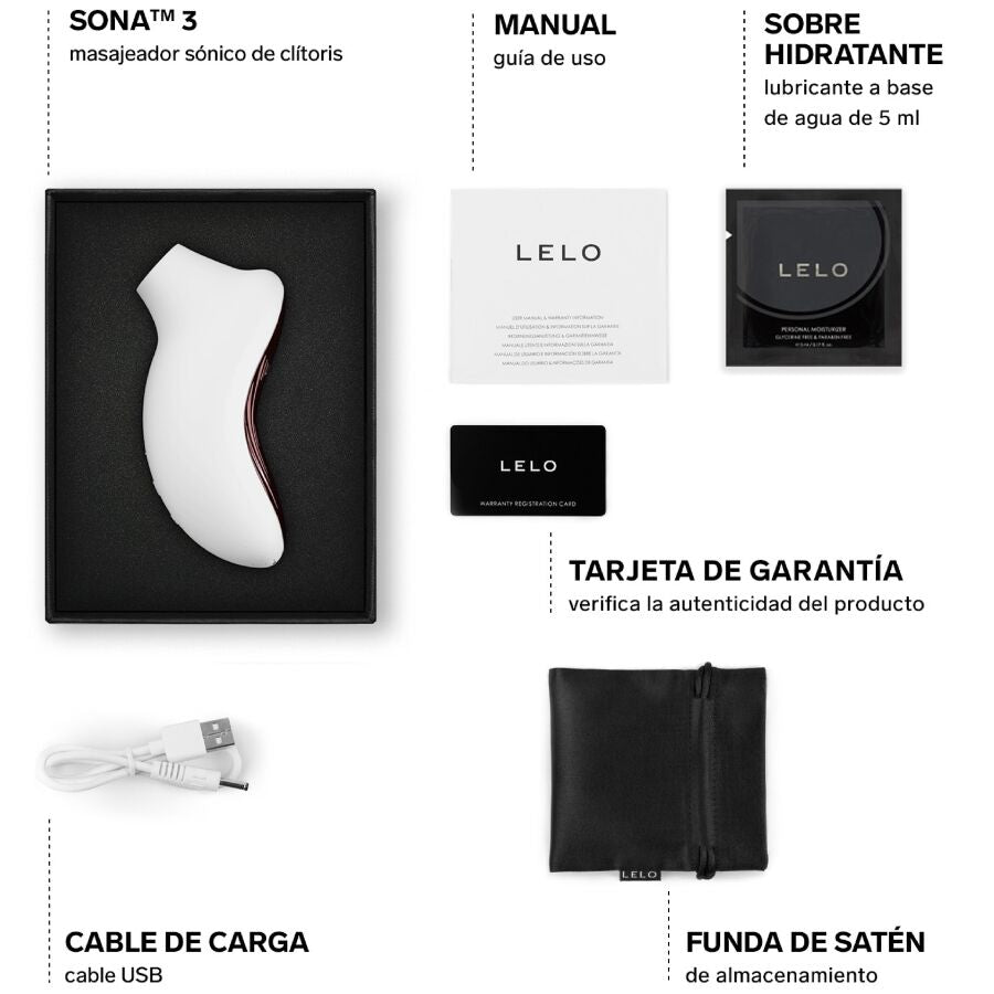 LELO - SONA 3 CREMA MASSAGGIATORE CLITORIDEO SONICO - LELO | Lingerie Harness Boutique