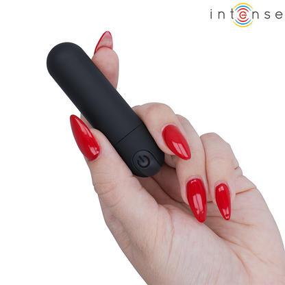 INTENSE - KAREN MINI PROIETTILE VIBRANTE RICARICABILE NERO - INTENSE FUN TOYS | Lingerie Harness Boutique