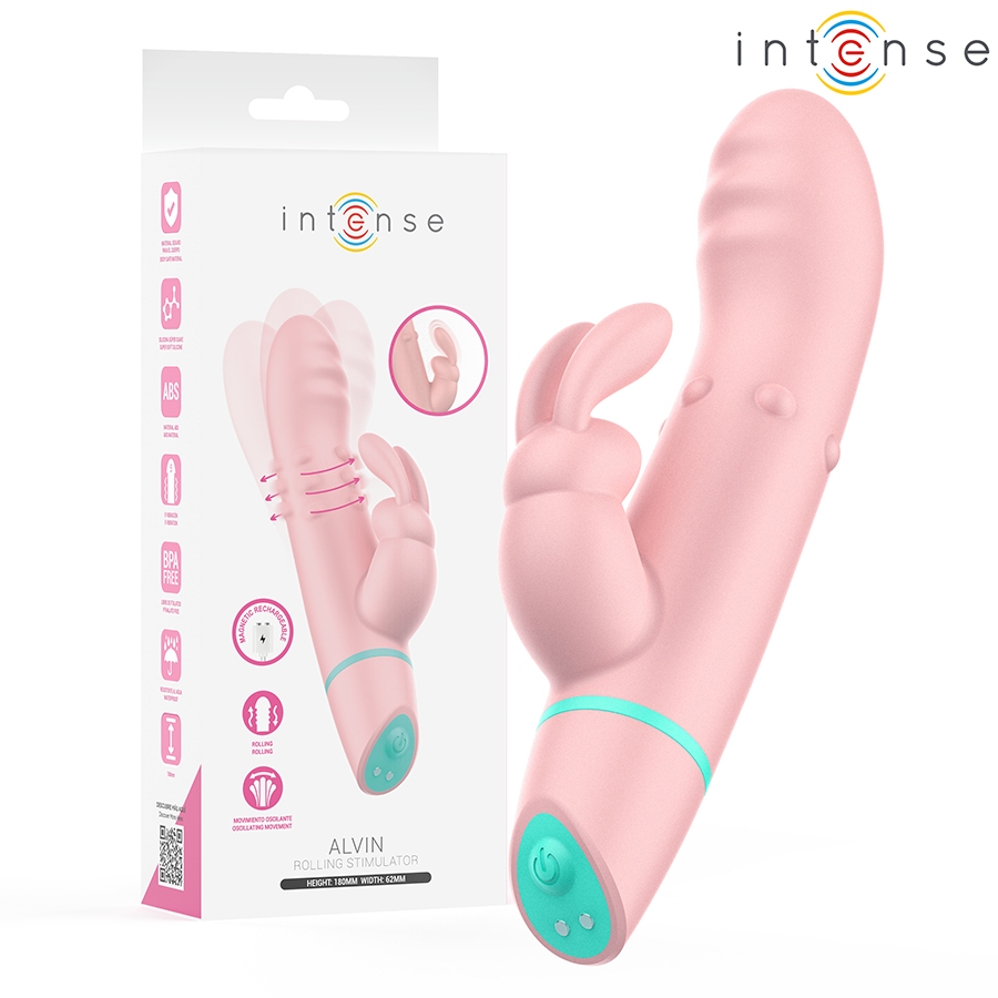 INTENSE - STIMOLATORE E VIBRATORE ROTANTE ALVIN RABBIT + OSCILLANTE - INTENSE HIGH TECH | Lingerie Harness Boutique