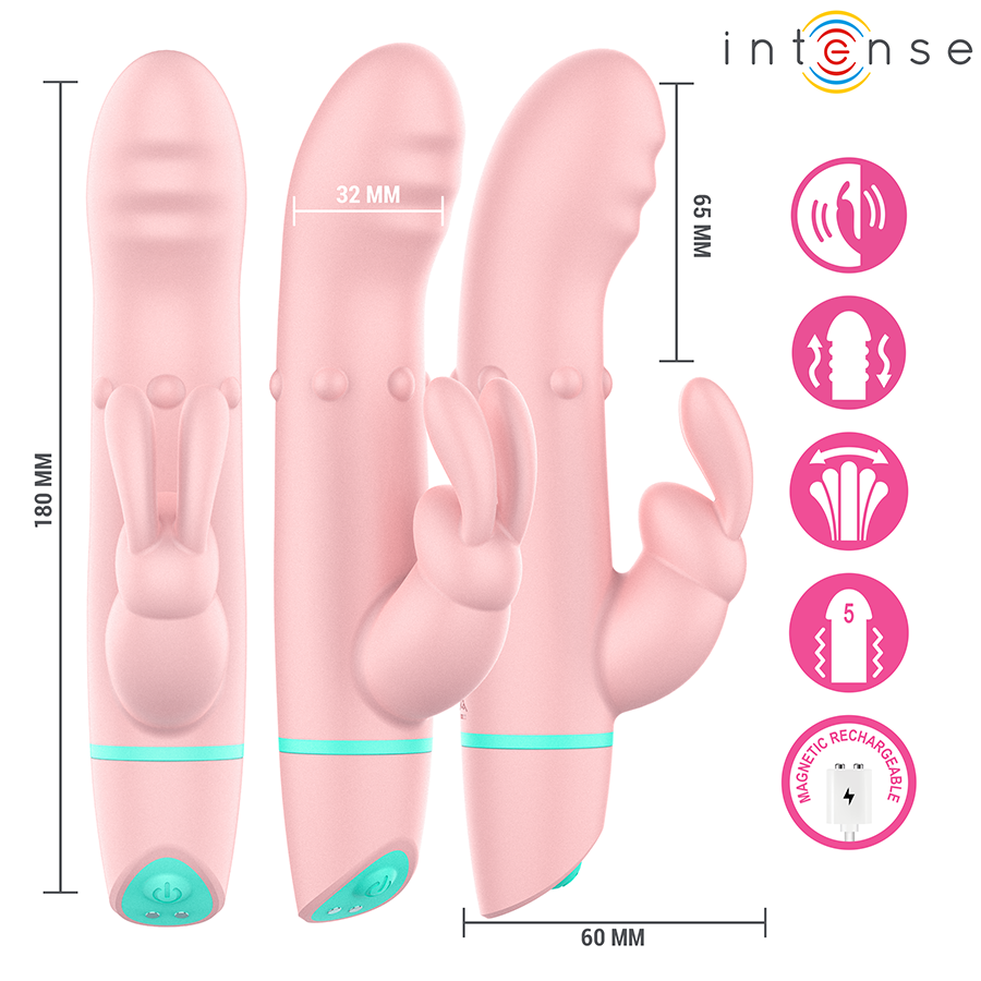 INTENSE - STIMOLATORE E VIBRATORE ROTANTE ALVIN RABBIT + OSCILLANTE - INTENSE HIGH TECH | Lingerie Harness Boutique