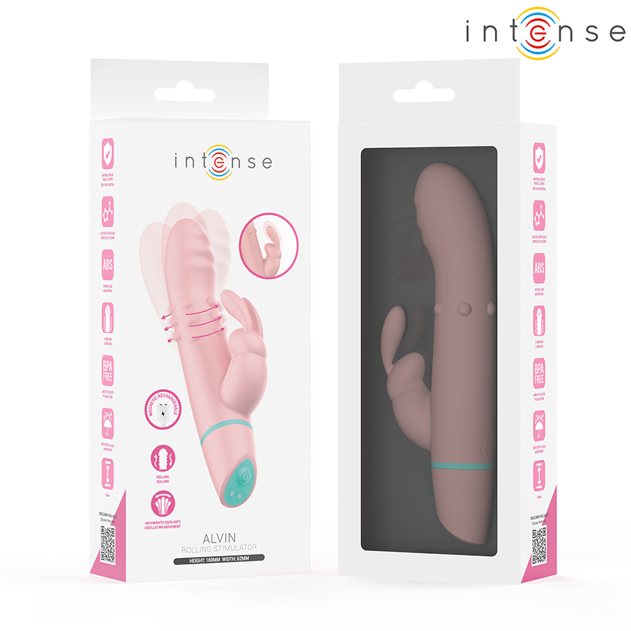 INTENSE - STIMOLATORE E VIBRATORE ROTANTE ALVIN RABBIT + OSCILLANTE - INTENSE HIGH TECH | Lingerie Harness Boutique
