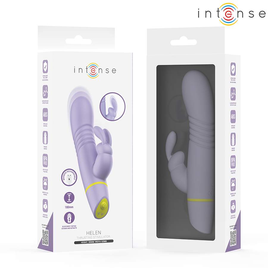 INTENSE - STIMOLATORE E VIBRATORE A SPINTA HELEN RABBIT - INTENSE HIGH TECH | Lingerie Harness Boutique