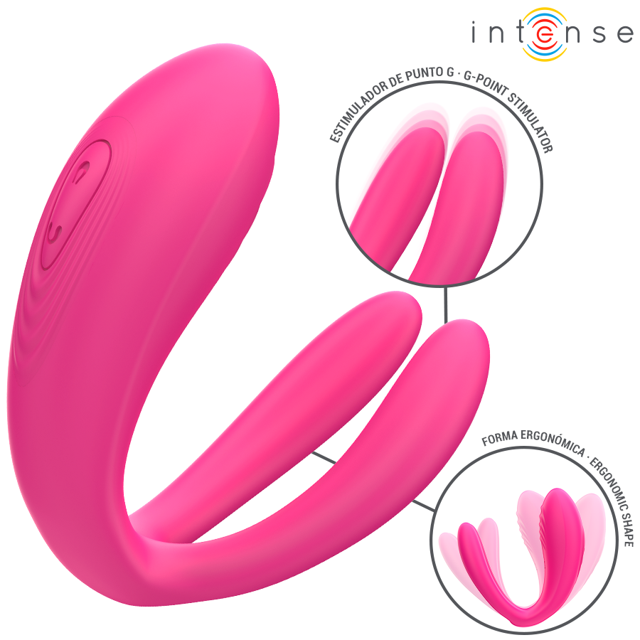 INTENSE - JULIA DOPPIO VIBRATORE STIMOLATORE A MORSETTO CON TELECOMANDO - INTENSE COUPLES TOYS | Lingerie Harness Boutique