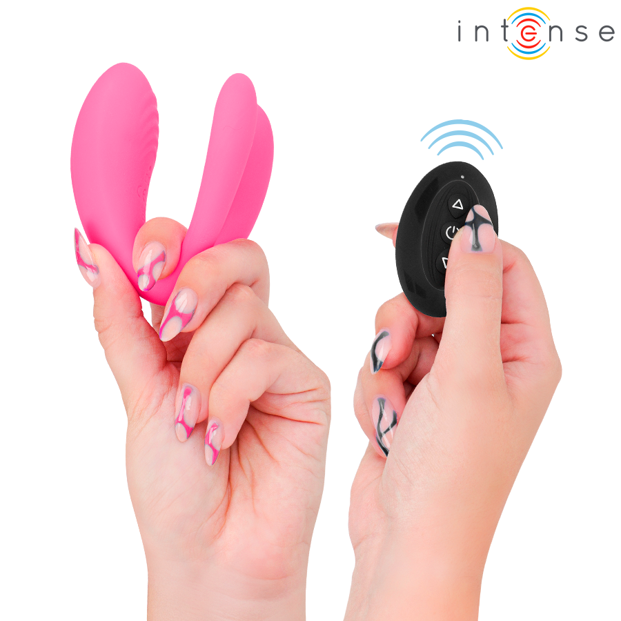 INTENSE - JULIA DOPPIO VIBRATORE STIMOLATORE A MORSETTO CON TELECOMANDO - INTENSE COUPLES TOYS | Lingerie Harness Boutique