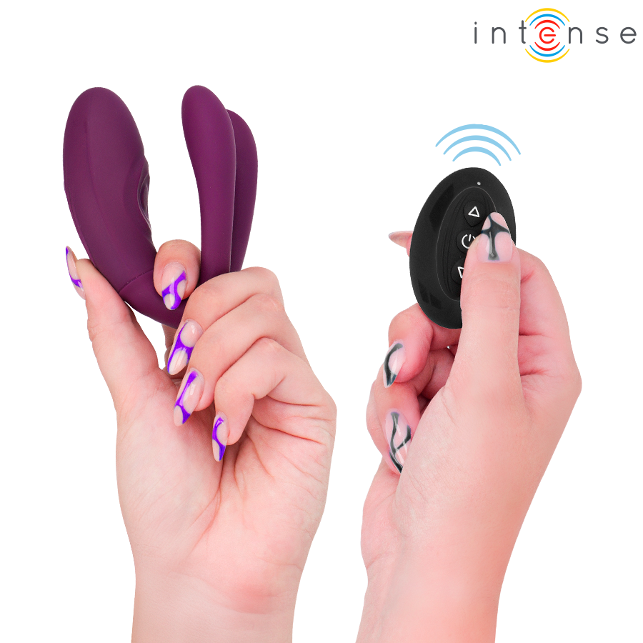 INTENSE - STIMOLATORE A MORSETTO CON VIBRAZIONE E TAPPING SANDRA CON TELECOMANDO - INTENSE COUPLES TOYS | Lingerie Harness Boutique