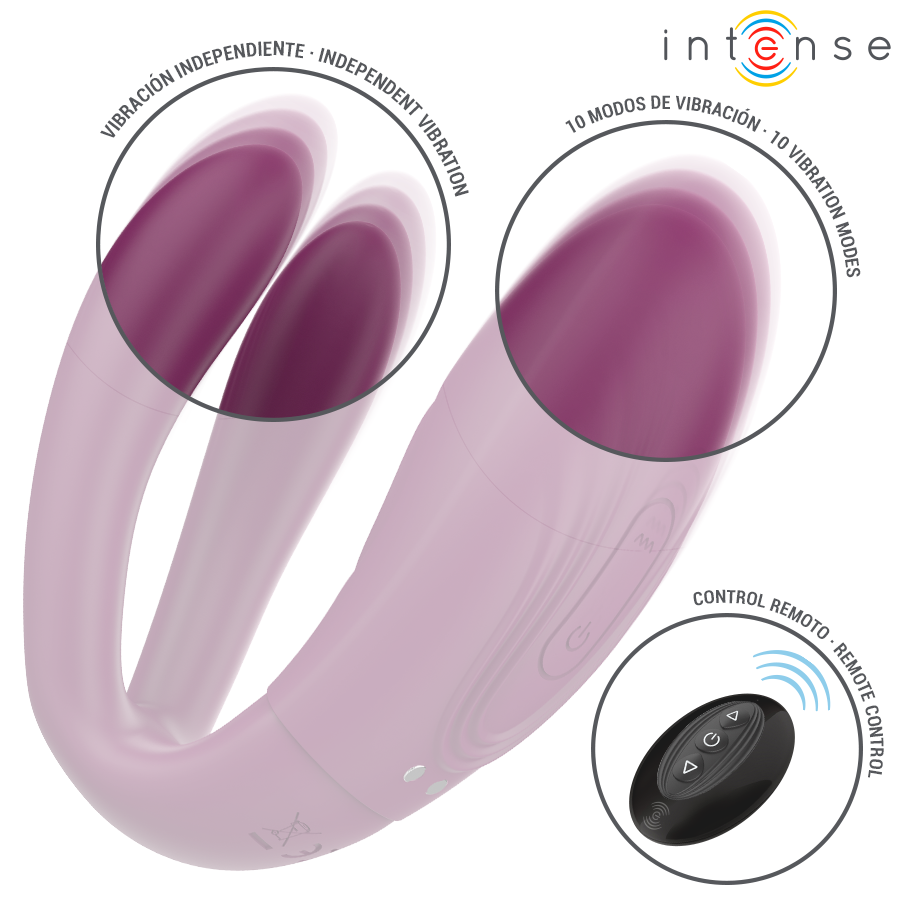 INTENSE - STIMOLATORE A MORSETTO CON VIBRAZIONE E TAPPING SANDRA CON TELECOMANDO - INTENSE COUPLES TOYS | Lingerie Harness Boutique