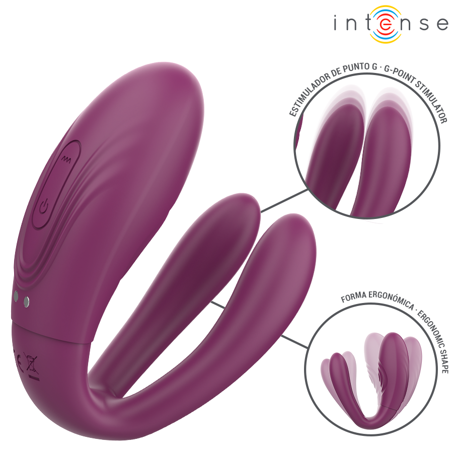 INTENSE - STIMOLATORE A MORSETTO CON VIBRAZIONE E TAPPING SANDRA CON TELECOMANDO - INTENSE COUPLES TOYS | Lingerie Harness Boutique