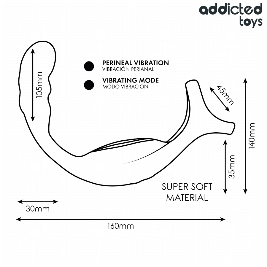 ADDICTED TOYS - ANELLO PER IL PENE PROSTATICO DOPPIO CON TELECOMANDO - ADDICTED TOYS | Lingerie Harness Boutique