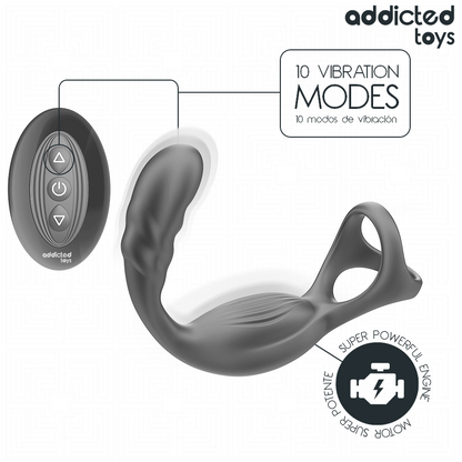 ADDICTED TOYS - ANELLO PER IL PENE PROSTATICO DOPPIO CON TELECOMANDO - ADDICTED TOYS | Lingerie Harness Boutique