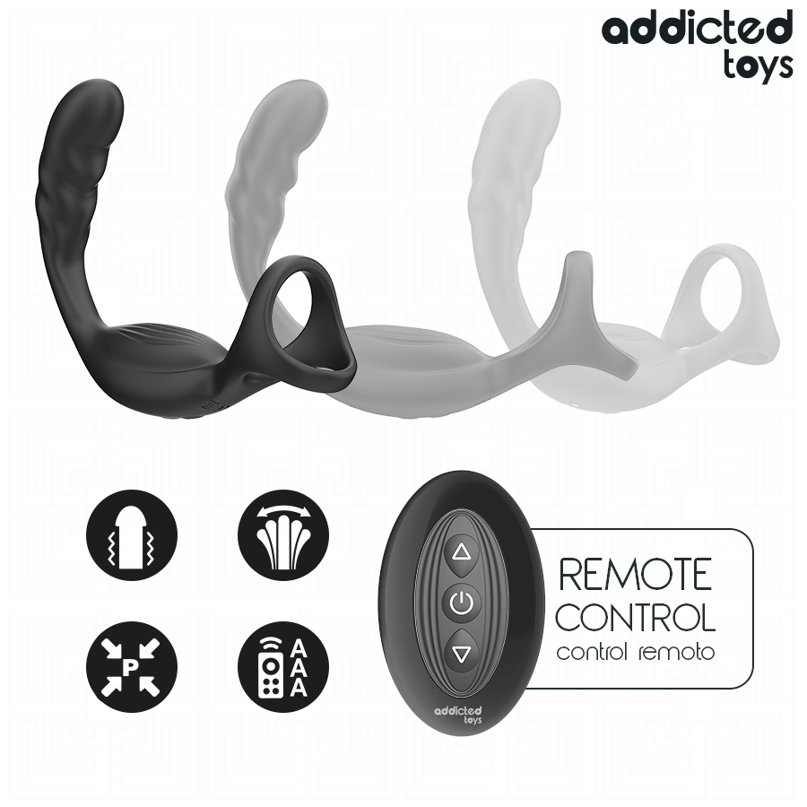 ADDICTED TOYS - ANELLO PER IL PENE PROSTATICO DOPPIO CON TELECOMANDO - ADDICTED TOYS | Lingerie Harness Boutique