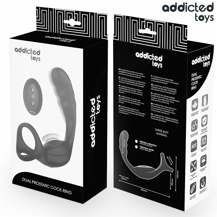 ADDICTED TOYS - ANELLO PER IL PENE PROSTATICO DOPPIO CON TELECOMANDO - ADDICTED TOYS | Lingerie Harness Boutique