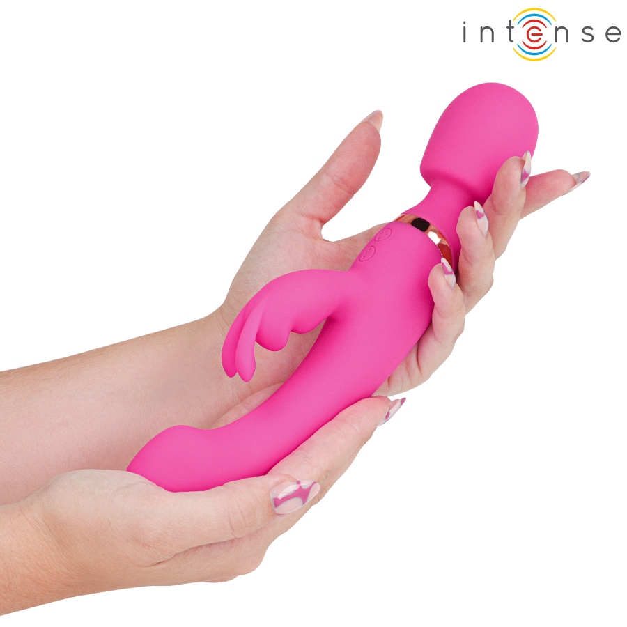 INTENSE - WINONA DOPPIO VIBRATORE CONIGLIO E BACCHETTA - INTENSE FUN | Lingerie Harness Boutique