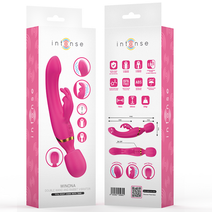 INTENSE - WINONA DOPPIO VIBRATORE CONIGLIO E BACCHETTA - INTENSE FUN | Lingerie Harness Boutique