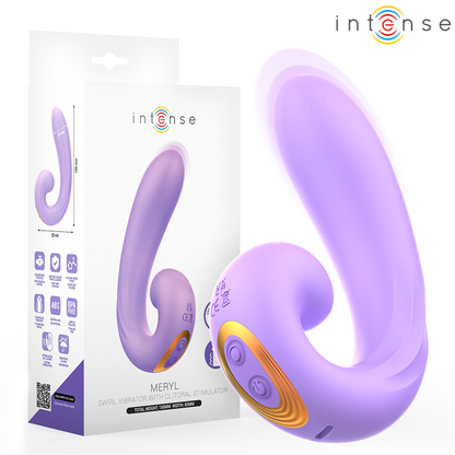 INTENSE - STIMOLATORE CLITORIDEO A DOPPIA VIBRAZIONE MERYL - INTENSE FUN | Lingerie Harness Boutique