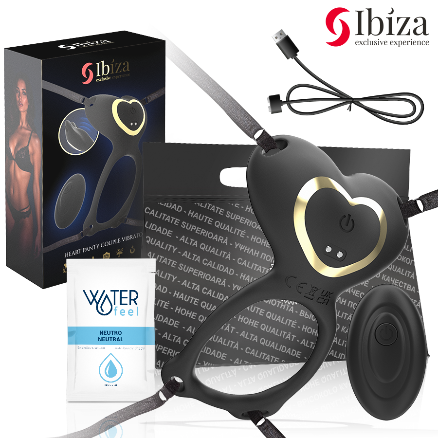 IBIZA - VIBRATORE DI COPPIA CON TELECOMANDO A CUORE - IBIZA TECHNOLOGY | Lingerie Harness Boutique