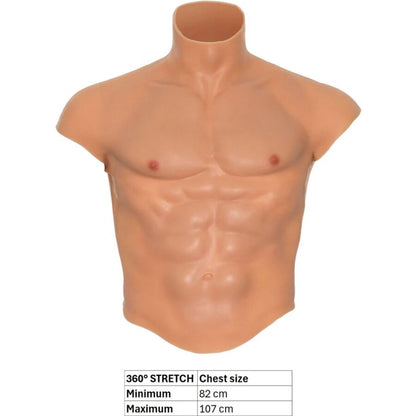 HIDDEN DESIRE - ALTER EGO SILICONE TORSO MASCHILE CAMICIA CON ABS FLESH - HIDDEN DESIRE | Lingerie Harness Boutique