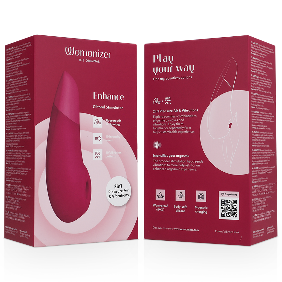 WOMANIZER - STIMOLATORE CLITORIDEO ROSA VIBRANTE - WOMANIZER | Lingerie Harness Boutique