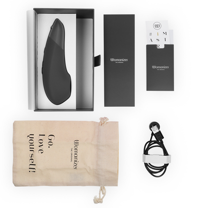 WOMANIZER - STIMOLATORE CLITORIDEO ENHANCE NERO - WOMANIZER | Lingerie Harness Boutique
