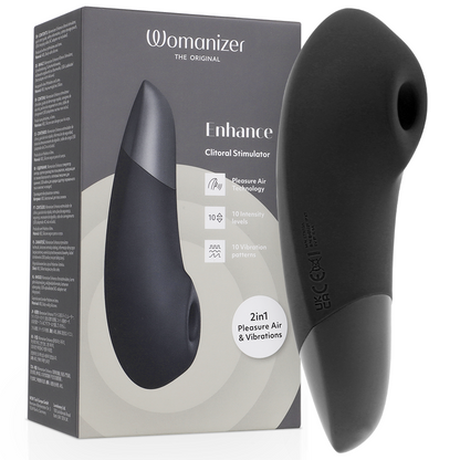 WOMANIZER - STIMOLATORE CLITORIDEO ENHANCE NERO - WOMANIZER | Lingerie Harness Boutique