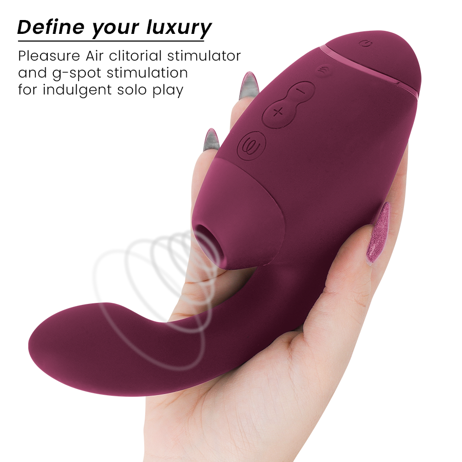 WOMANIZER - DUO NEXT STIMOLATORE DOPPIO CLITORIDEO E PUNTO G ROSA SCURO - WOMANIZER | Lingerie Harness Boutique