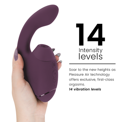 WOMANIZER - DUO NEXT STIMOLATORE DOPPIO CLITORIDEO E PUNTO G VIOLA SCURO - WOMANIZER | Lingerie Harness Boutique