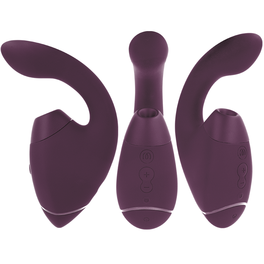 WOMANIZER - DUO NEXT STIMOLATORE DOPPIO CLITORIDEO E PUNTO G VIOLA SCURO - WOMANIZER | Lingerie Harness Boutique