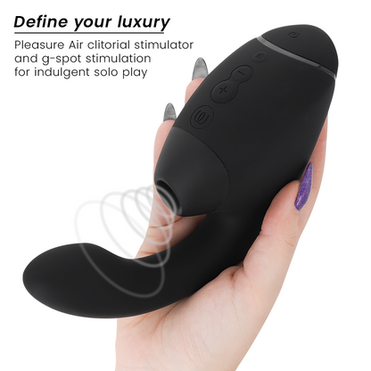 WOMANIZER - DUO NEXT STIMOLATORE DOPPIO CLITORIDEO E PUNTO G NERO - WOMANIZER | Lingerie Harness Boutique