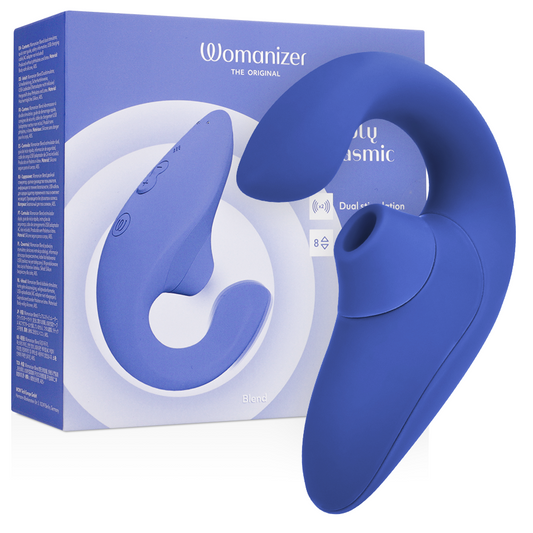 WOMANIZER - BLEND RABBIT VIBRATOR STIMOLATORE BLU VIBRANTE - WOMANIZER | Lingerie Harness Boutique