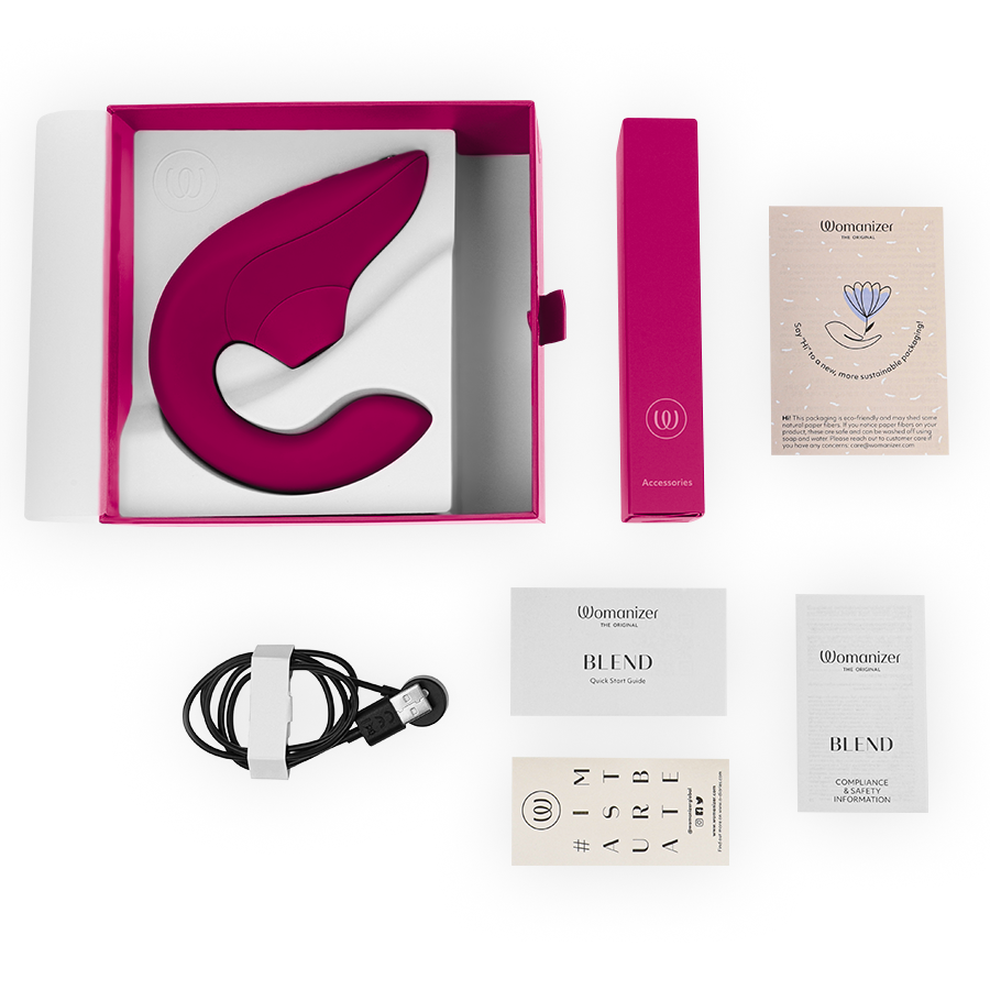 WOMANIZER - VIBRATORE STIMOLATORE CONIGLIO BLEND ROSA VIBRANTE - WOMANIZER | Lingerie Harness Boutique
