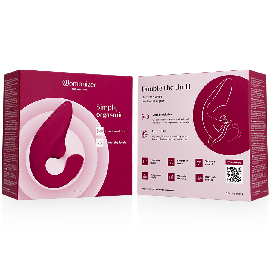 WOMANIZER - VIBRATORE STIMOLATORE CONIGLIO BLEND ROSA VIBRANTE - WOMANIZER | Lingerie Harness Boutique