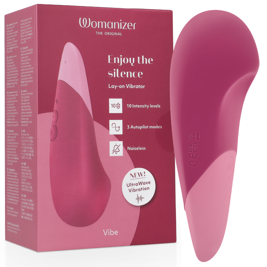 WOMANIZER - VIBE LAY-ON VIBRATORE SILENZIOSO ROSA SCURO - WOMANIZER | Lingerie Harness Boutique