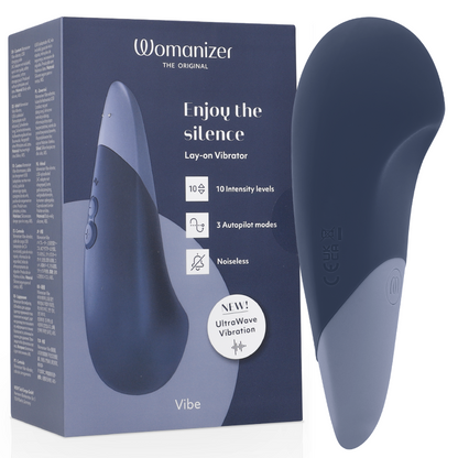 WOMANIZER - VIBE LAY-ON VIBRATORE SILENZIOSO BLU SCURO - WOMANIZER | Lingerie Harness Boutique